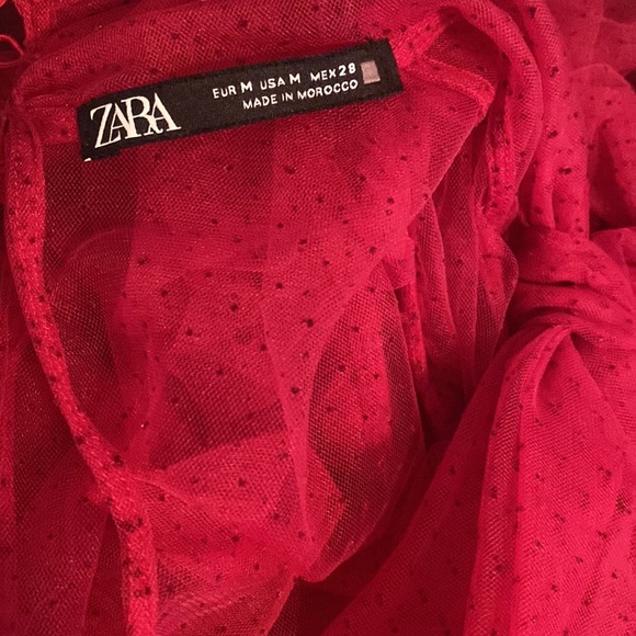 ZARA gorgeous hot pink mesh tulle HOLIDAY DRESS. - Picture 8 of 8